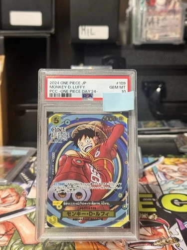 PSA 10 Luffy OP07-109 SR ONE PIECE Day 24 Premium Promo One Piece Card Japanese