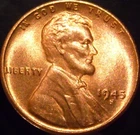 1945-S Lincoln Cent Gem BU Red Original