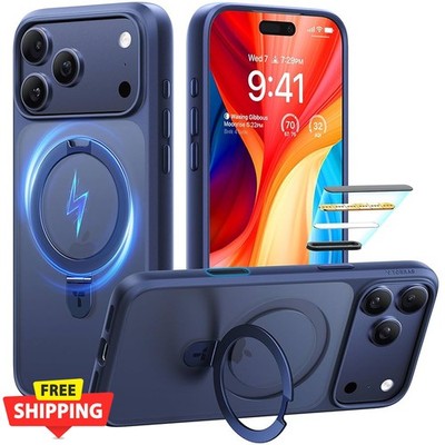 MAGSAFE Hülle für Apple iPhone 17 Pro Max AIR 16E 15 14 Magnet Ring Ständer Cover
