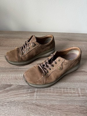 Joya Paris II Teak Leather Walking Shoes Womens 8.5 Swiss Comfort Sneakers