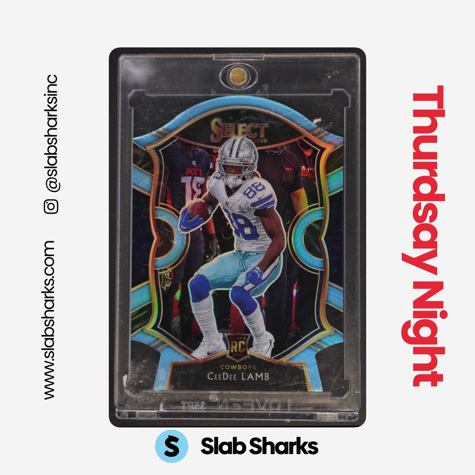 2020 PANINI SELECT #57 CEEDEE LAMB LIGHT BLUE PRIZM DIE CUT RC CONCOURSE