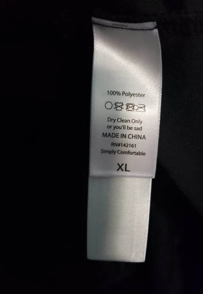 NUEVO CON ETIQUETAS XL Lularoe Eve *Elegante All Ways* Vestido recto Negro Acanalado Terciopelo Foto 4 de 4