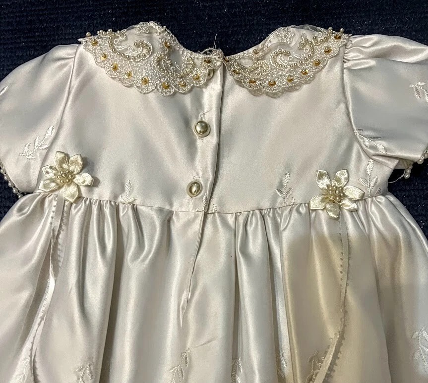 Sweet Kids красивый сделано в США крещение/крещение Baby Girl платье размер M - Изображение 4 из 4