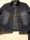Paco Jeans Lightweight Stretch Jean Jacket M Embroidered Pockets Button $49 NWT — photo 5