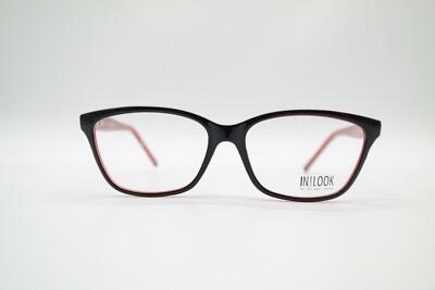 In Look 0417 Schwarz Rot Oval Brille Brillengestell eyeglasses Neu