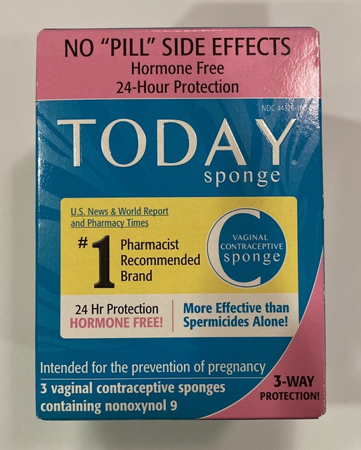 Today Sponge Vaginal Contraceptive Sponge Green, Pack of 3 for sale