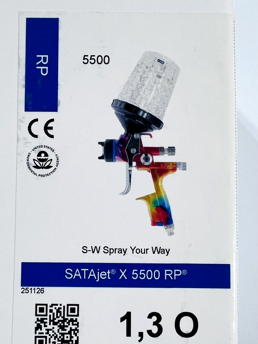 SATAjet X 5500 RP 1.3 O Standard Spray Gun W/RPS Cups | Gravity