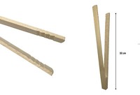 3X Grillzange 32 Cm Aus Buchenholz Bbq Zange Grillwender Holzzange KüChenzange