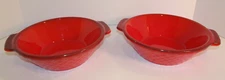Metlox Poppytrail Vernon Red Rooster Red Set of 2 Round Serving Bowl - 8" Dia