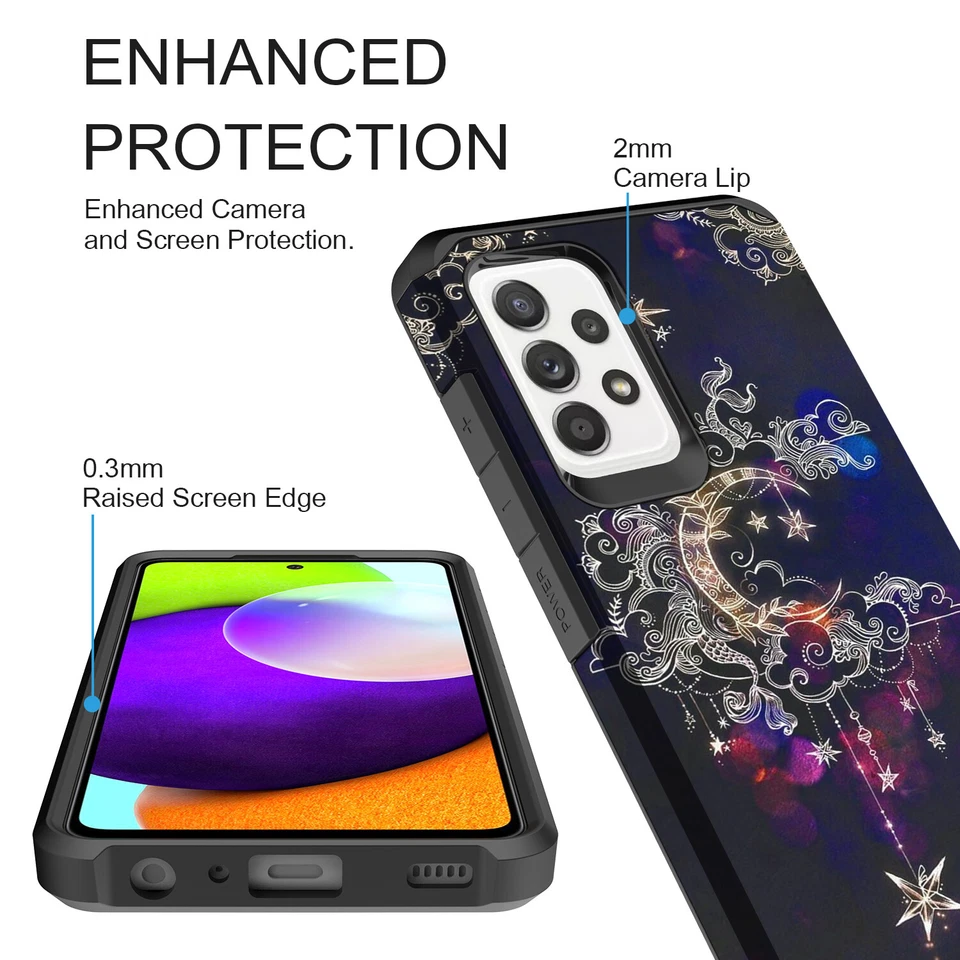 For Moto G Stylus 5G 2021 Hybrid Graphic Colorful Armor Case - Image 2 of 4