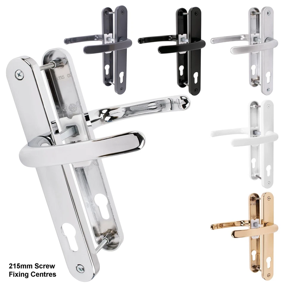 UPVC Door Handle TSS Sprung Lever Pair Set 92mm 92PZ 122mm 210mm 215mm Fixings - Image 4 of 4