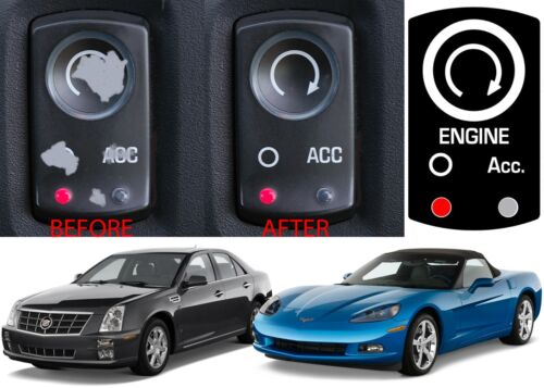 Replacement Ignition Start Button Sticker For 2005-2013 Corvette New Free Ship - Picture 1 of 2
