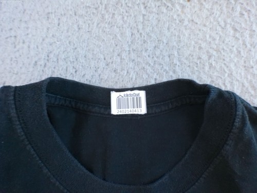 Minimalist Shirt Erwachsene Medium ** schwarz Kurzarm Rundhals Tee bestickt - Bild 8 von 9