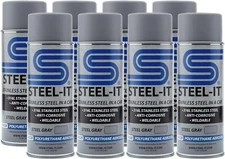 STEEL-IT 1002D Polyurethane Protective Spray 12oz Can Pack of 8