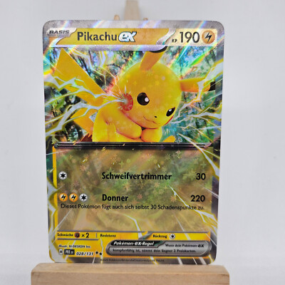 Pokemon Karte Pikachu EX 028/131 Prismatische Entwicklungen deutsch Near Mint