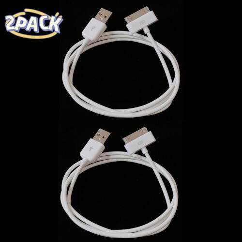 2pack Sync Data Charging USB Cable Cord for iPhone 3 4 iPod Touch 1m 3ft - Afbeelding 1 van 5