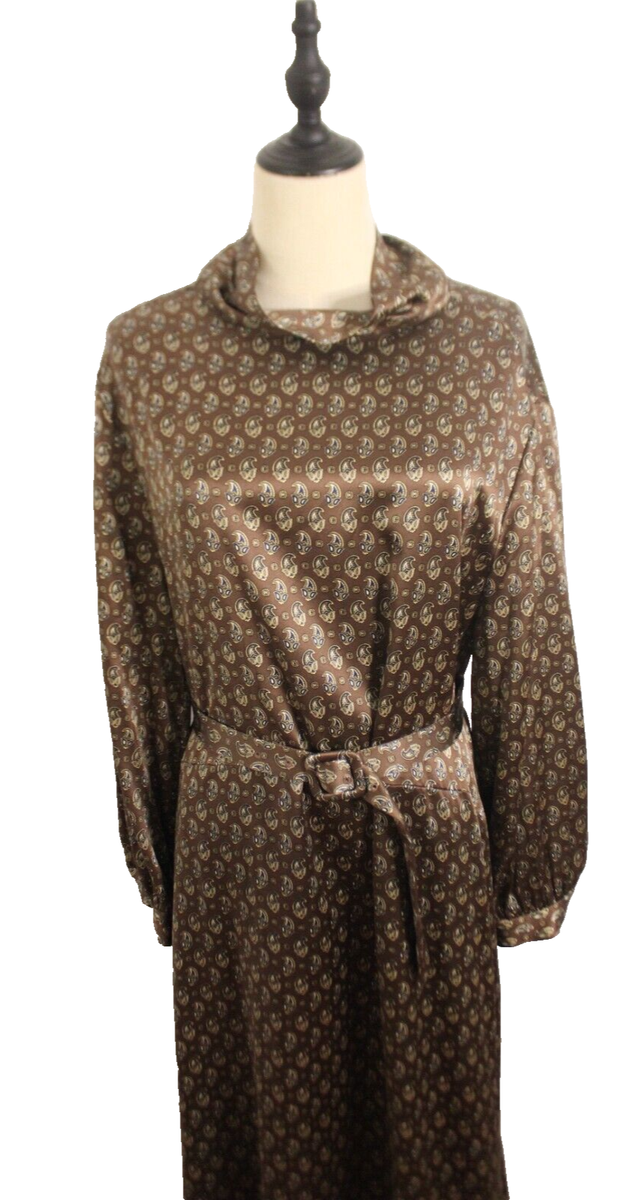 scanlan theodore brown dress Scanlan Theodore Sateen Resin Trim Dress - Dark Camel