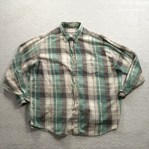 Vintage 80s Campus Flannel Plaid Shirt 