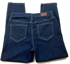 Lands End Jeans Womens Size 10 High Rise SlimAnkle 30" X 25" Stretch Dark Wash