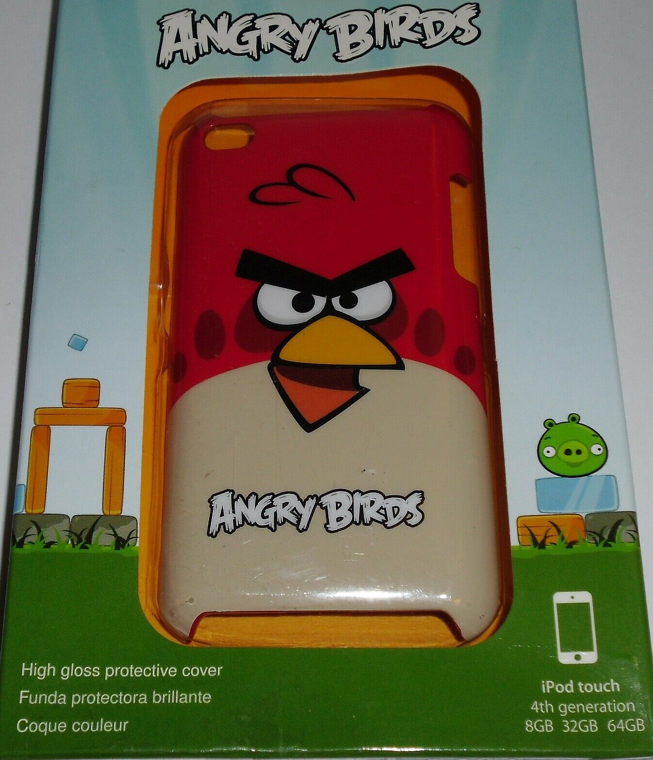 Gear4 Snap on Angry Birds Hard Thin Case for iPod touch 4G (Red Bird), Brand New