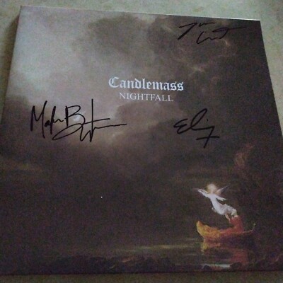 SIGNED Candlemass - nightfall lp autographed by band