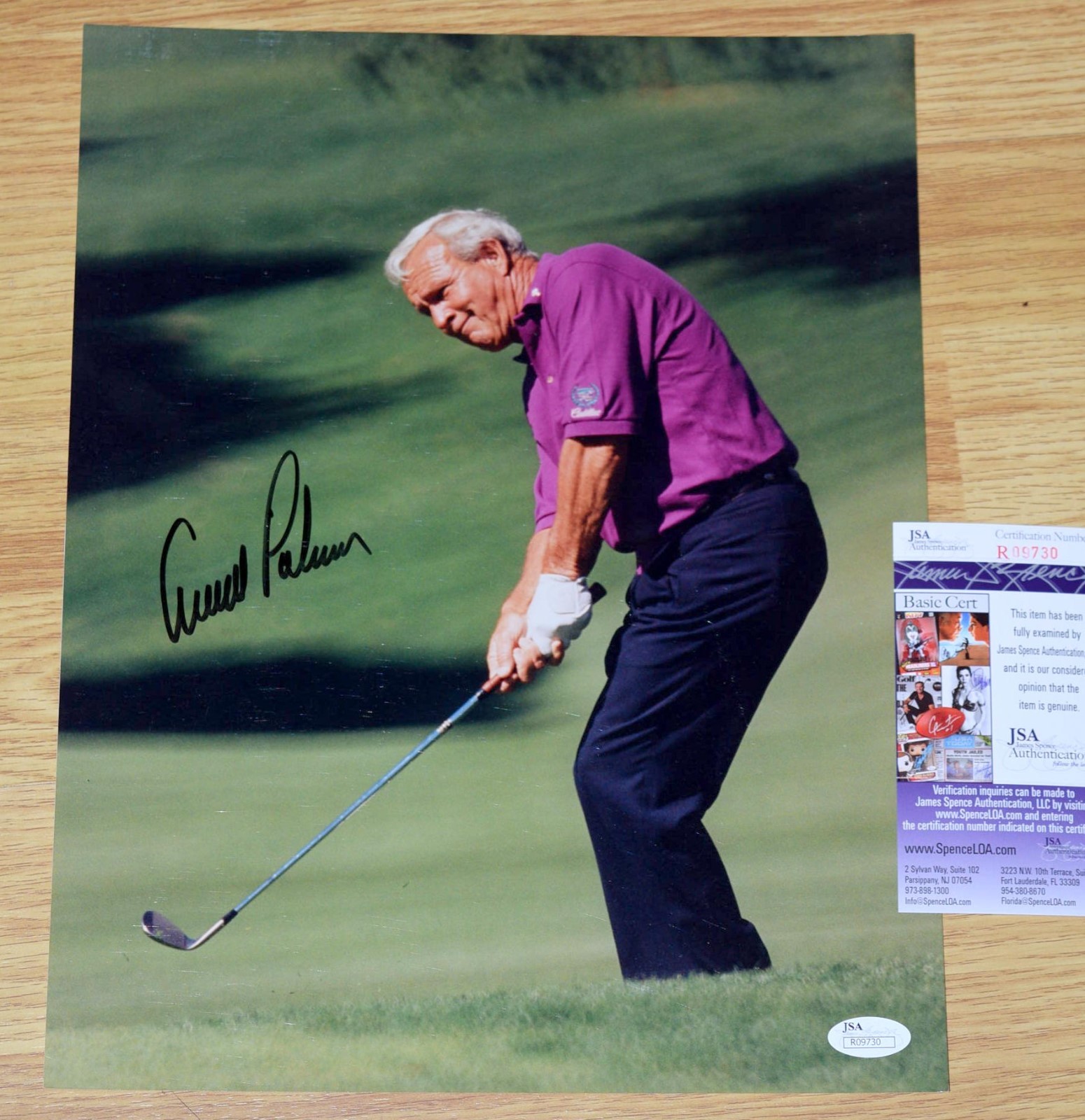 Arnold Palmer Autographed Signed 11X16" Photo #2 - Masters - JSA COA 