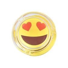 Thick Glass Emoji Ashtray Cigar - Decorative Cigar Ashtray - Cigar Accessory