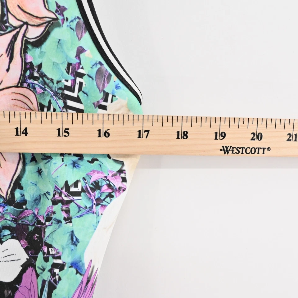 Vestido CLOVER CANYON Jardín Encantado Talla M Funda Negro Floral Rayas Sin Mangas Foto 4 de 4