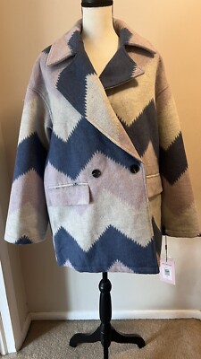 Oversize Chevron Peacoat