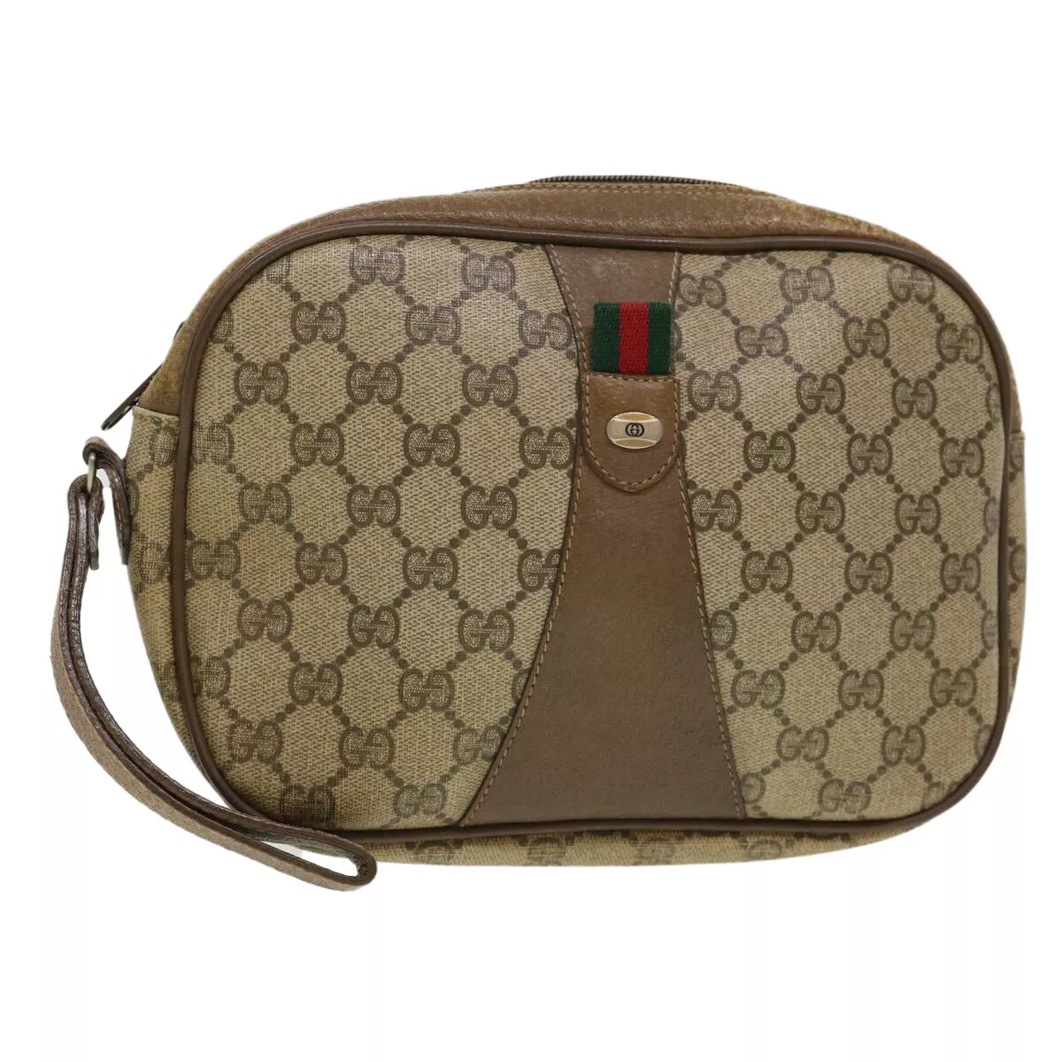 Sac pochette toile beige Gucci authentique