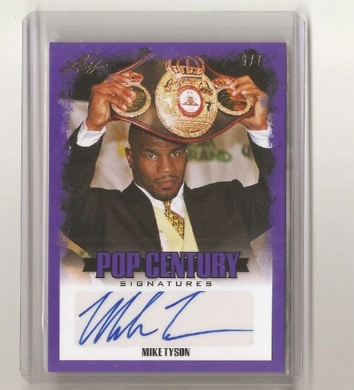 2015 Leaf POP Century Mike Tyson Auto Boxing WBC WBA WBC Champion