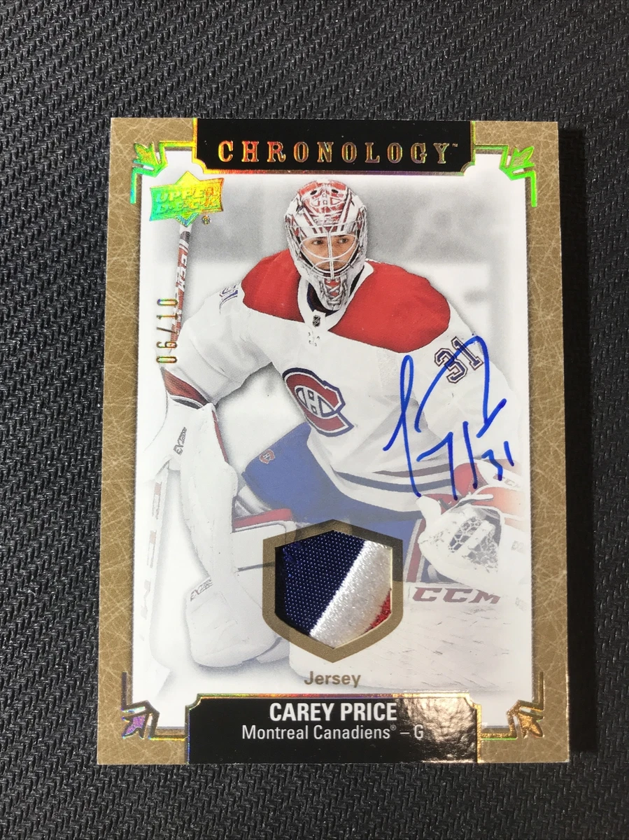 2019-20 Chronology Carey Price Gold Premium 06/10 Auto 3 Color Patch