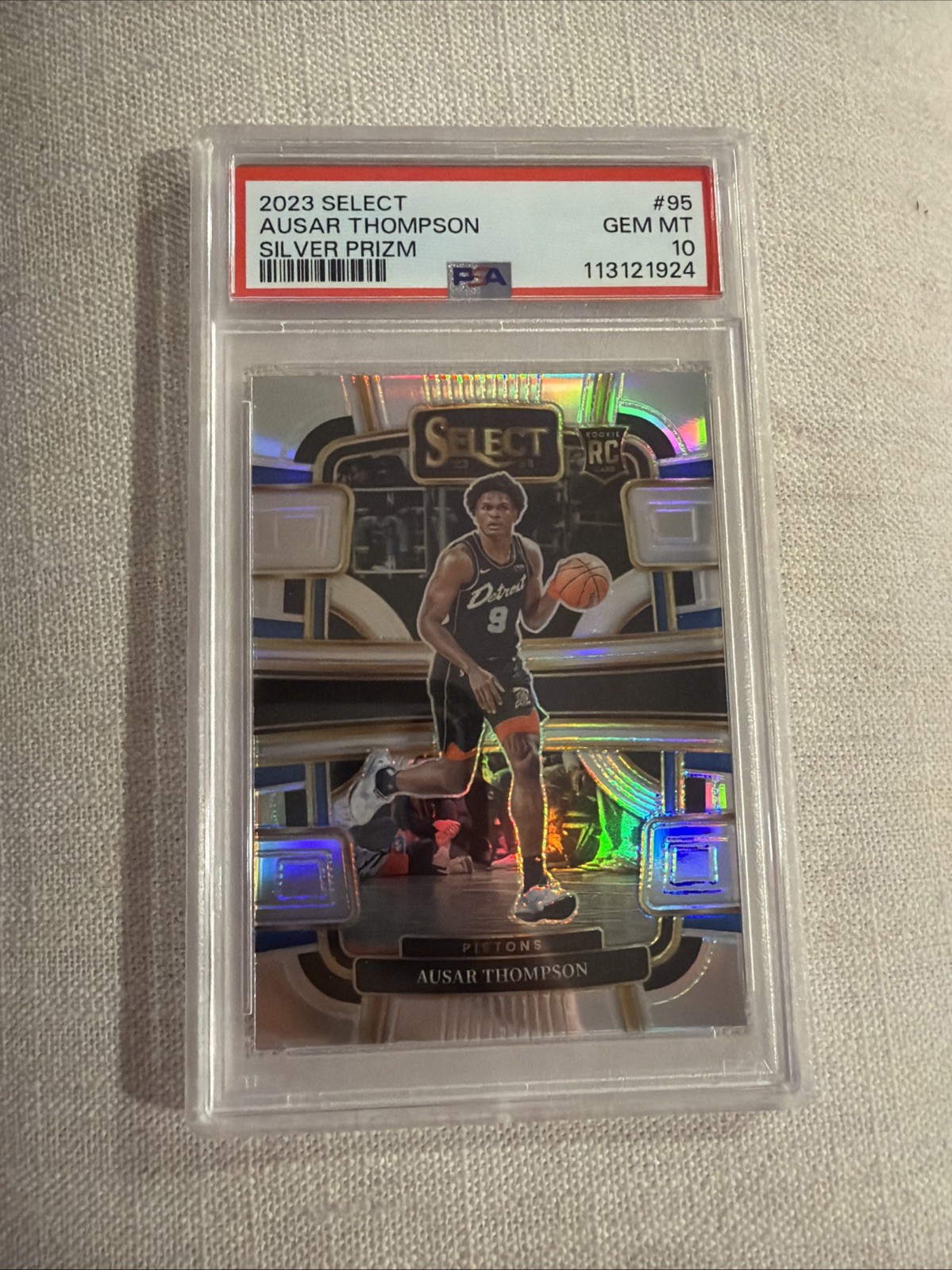 2023-24 Panini Select - Concourse Ausar Thompson #95 Silver Prizm (RC) PSA 10