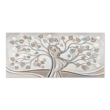 Quadro Moderno su tela materica a rilievo stampa ALBERO ABBRACCIO 52x122 cm