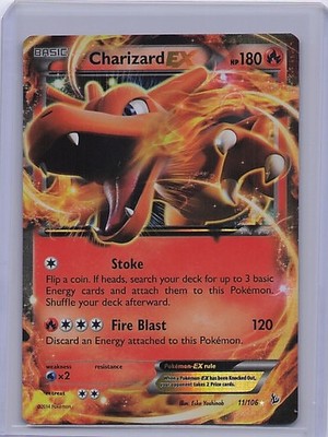 Charizard EX 11/106 Holo EX Rare Flashfire Pokemon Heavily Played