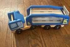 Leo  Friends Wooden Toy Car Carrier Truck
