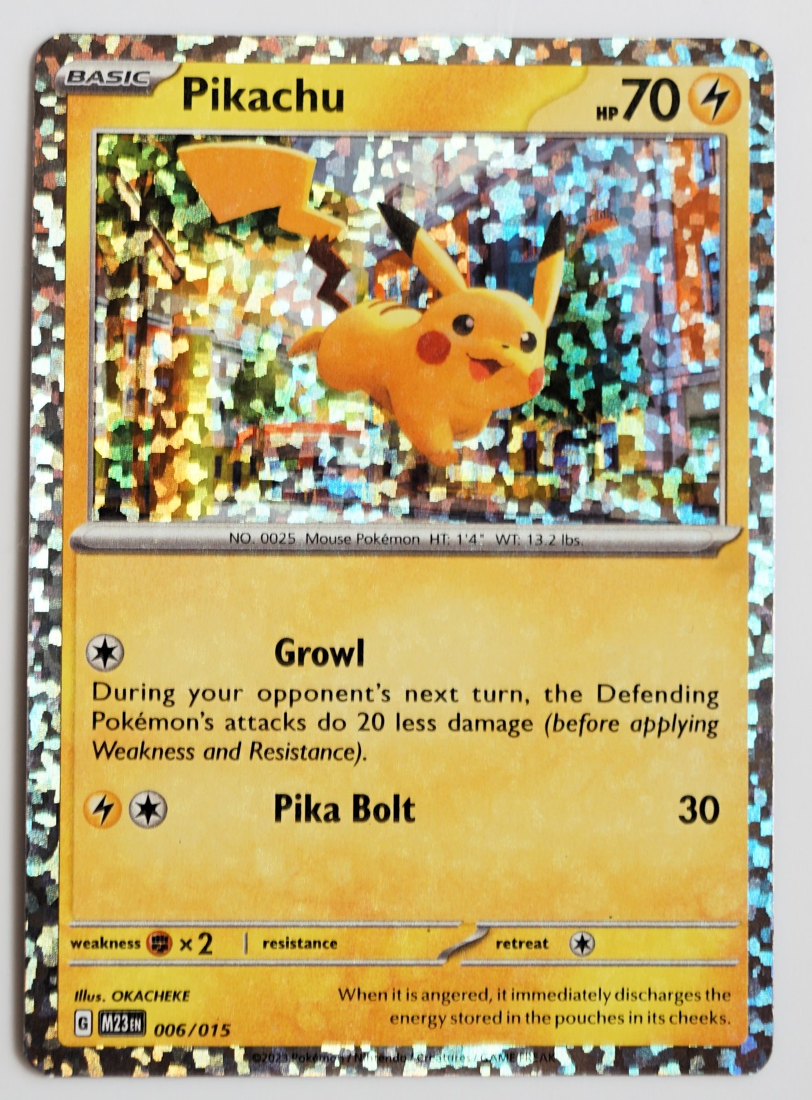 Pokemon Pikachu 006/015 Holo McDonald's 2023 Promo M23EN