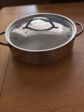 Mayer Stainless Steel Large Sauté Pan With Lid