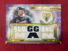Freddie Freeman SP Relic Card /27! 2020 Topps Triple Threads (Slugging Man)🔥