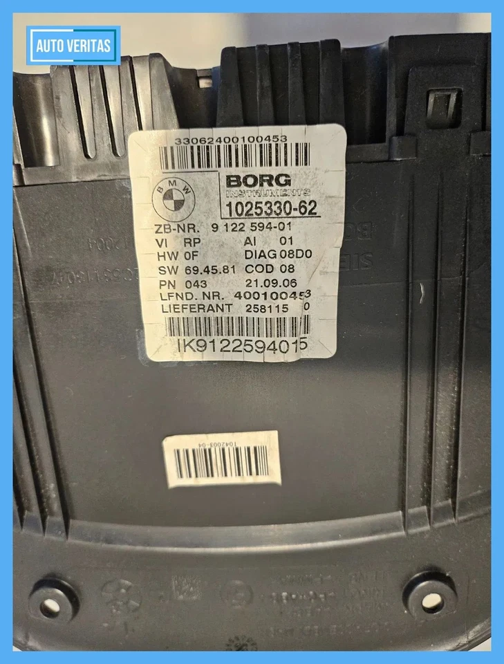 original BMW 318i 320i E90 E91 Tacho instrument cluster gasoline 9122594-01 - Image 4 of 4