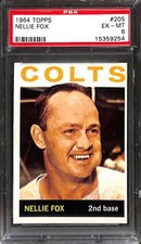 1964 TOPPS #205 NELLIE FOX PSA 6 EX-MT 15359254 
