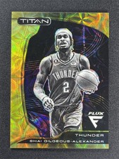 2022-23 Panini Flux Shai Gilgeous-Alexander #33 Gold Scope FOTL Titan Thunder /8