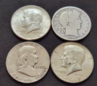 1964 & 1967 Kennedys • 1952‑D Franklin • 1898 Barber • Half Dollar Lot • X158