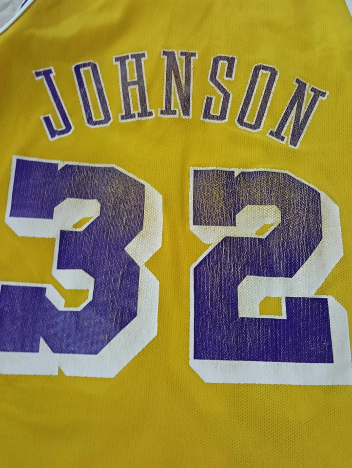Camiseta De Colección Campeón Años 90 NBA Magic Johnson Los Angeles Lakers Rara Adulto Talla 44 Foto 3 de 4