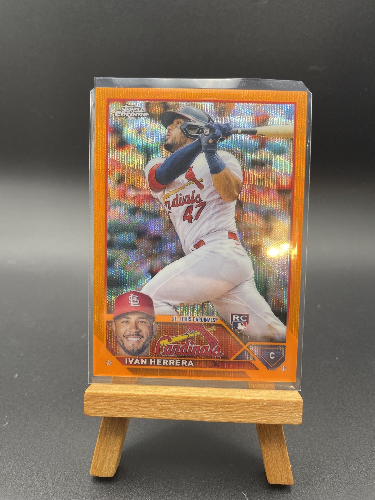 2023 Topps Chrome - Ivan Herrera #177 Orange Wave Refractor /25 (RC)