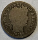 1898 Barber Dime 10C Circulated Free Shipping