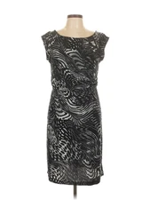 AB Studio Women Gray Cocktail Dress L