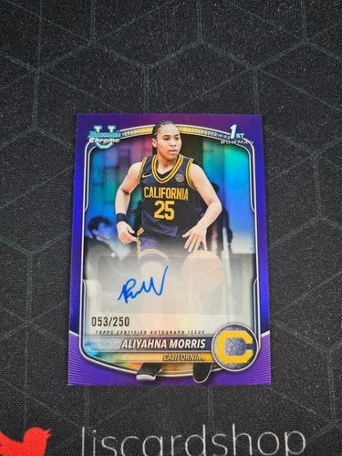 2025-26 Topps Bowman Chrome U Aliyahna Morris 1st Bowman Auto Purple /250 K1