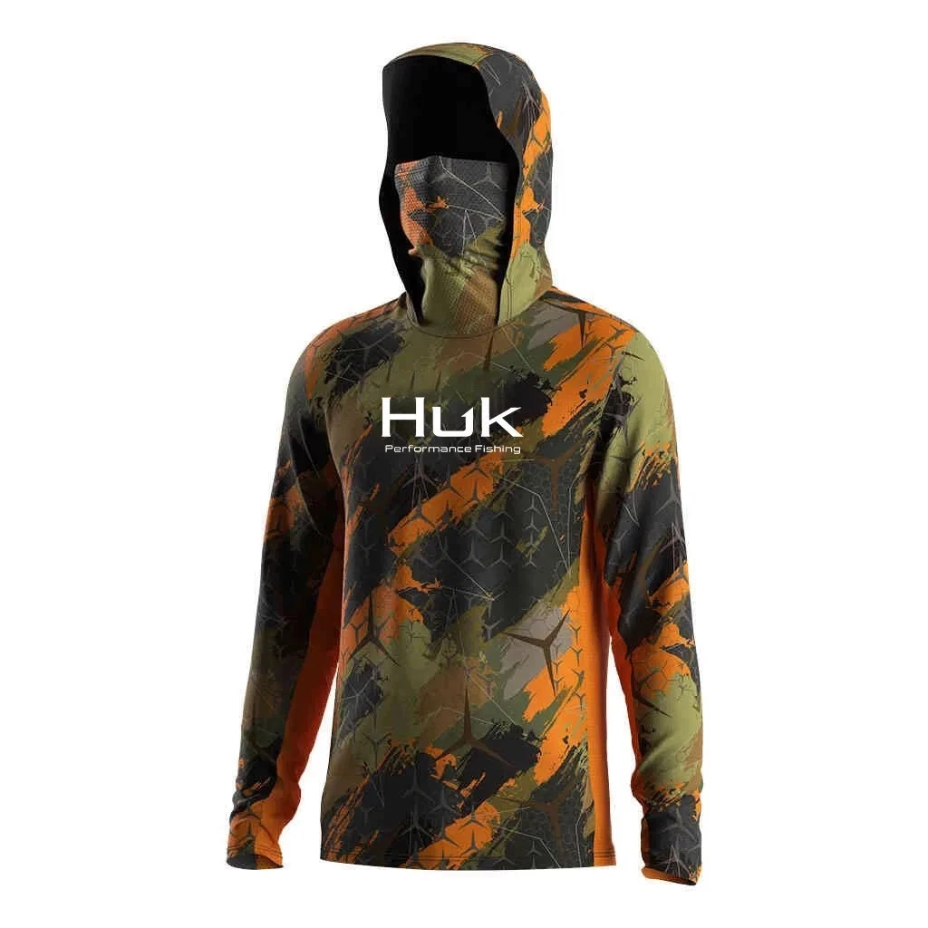 Camisa de pesca con capucha para hombre UPF 50+ protección solar secado rápido manga larga exterior