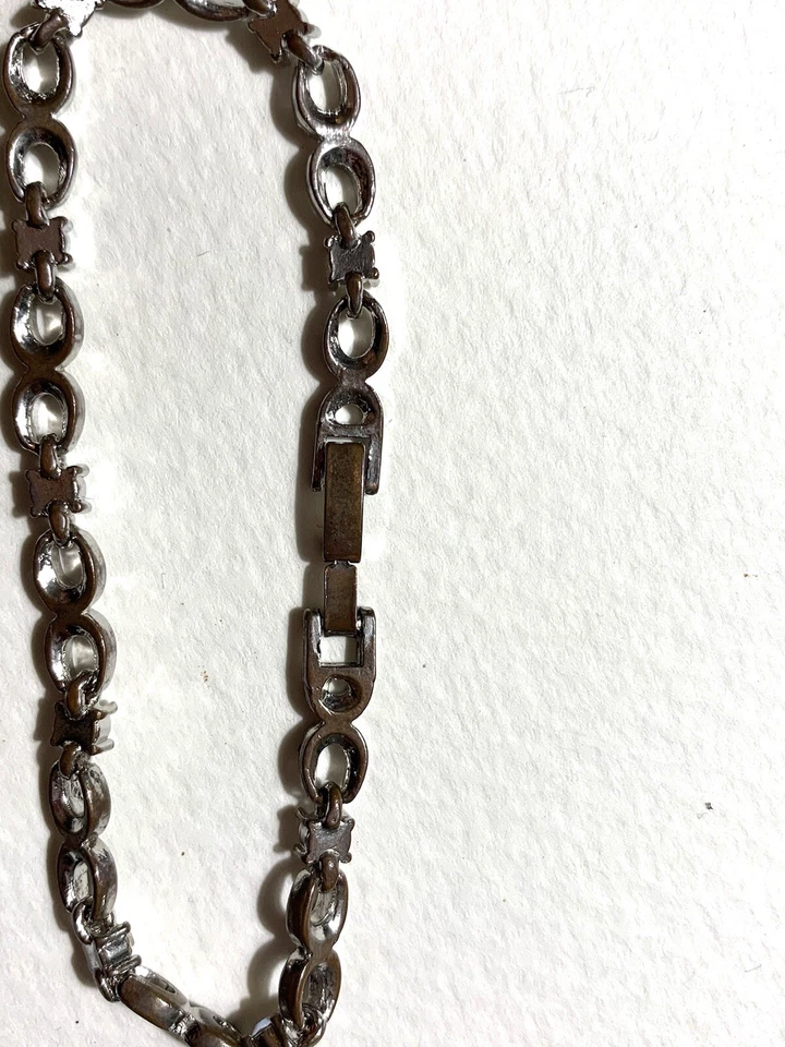 Edelstahl? Armband mit Stras Silber Farbe - Bild 3 von 4